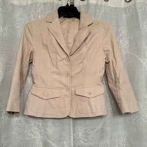 Express Light Beige Corduroy Women's Suit Jacket